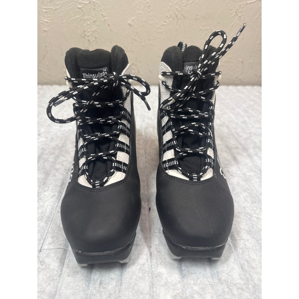Alpina T5 Eve Cross Country Ski Boots Black White Thinsulate NNN Size 36 56A1-2k